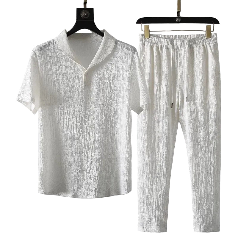 Ice Silk Short-sleeved Suit Sports Suit - cas7m