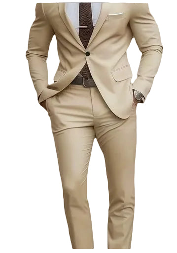 Two-piece Suit Business Professional Formal Wear Korean Slim Fit - cas7m