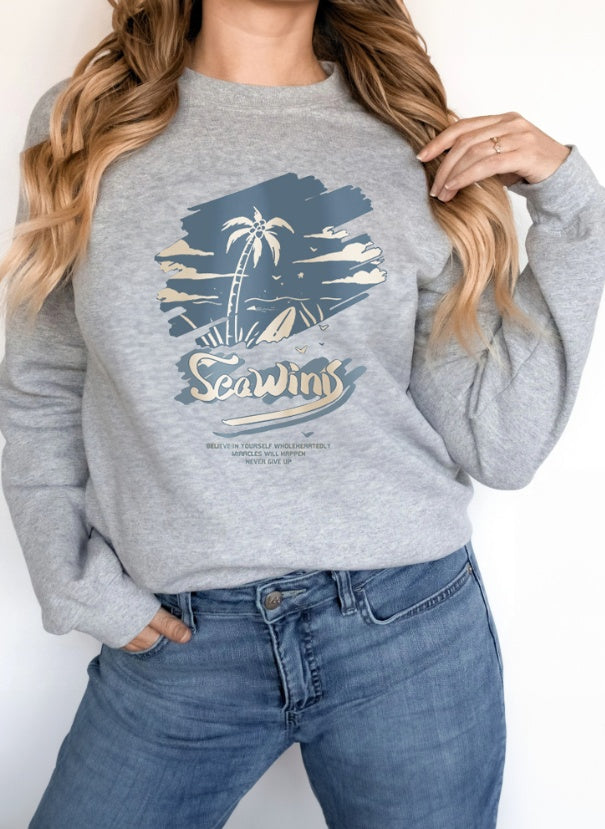 Women's Long Sleeved Printed Hoodie - cas7m