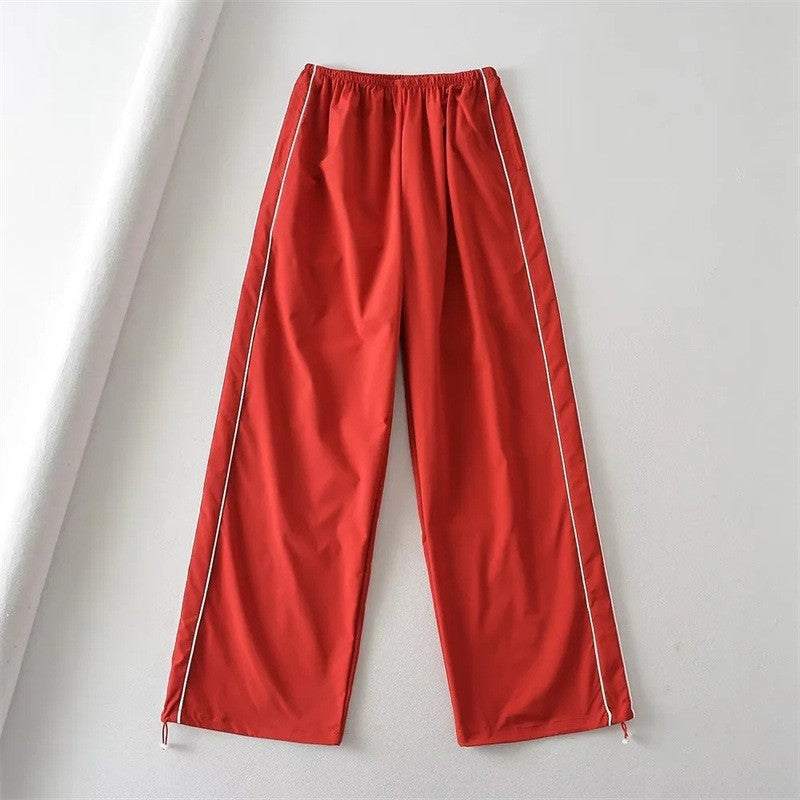Women's Drawstring Striped Quick-drying Casual Pants - cas7m