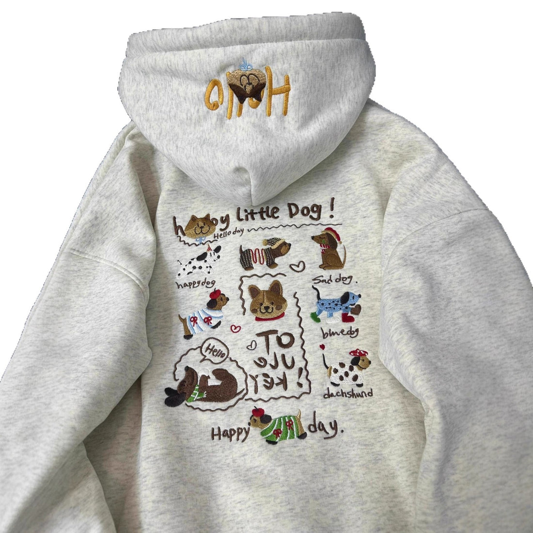 Cute Dachshund Embroidered Hoodie For Women - cas7m