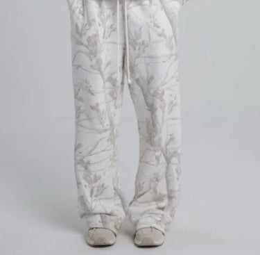 Autumn Winter Two Piece Sets Women Camouflage Hoodie Maple Leaf Print Sweatshirt Suit Sports Hoodie Sportswear - cas7m