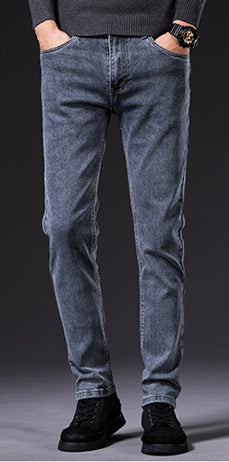 Slim Fit Elastic Straight Jeans For Men - cas7m
