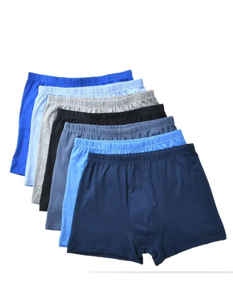 Men's Boxer Mid Waist Underwear Middle-aged And Elderly Cotton Shorts - cas7m