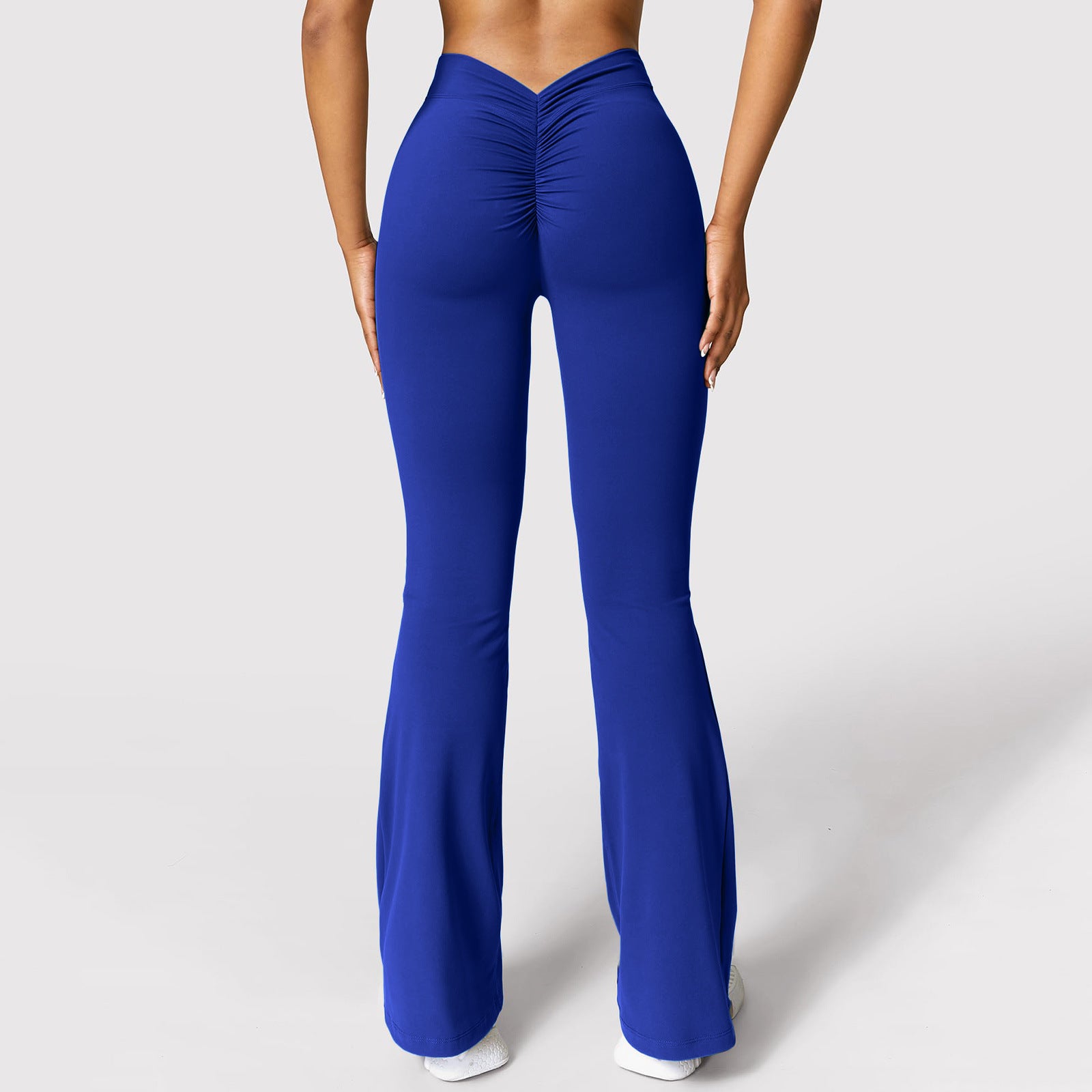 Nude Feel Seamless Slightly Flared Yoga Pants Sports Running Fitness Pants Female High Waist Hip Lift Yoga Pants - cas7m