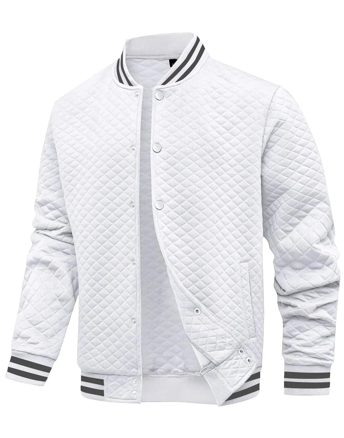 Wizoat Men's Lightweight Varsity Waffle Jacket