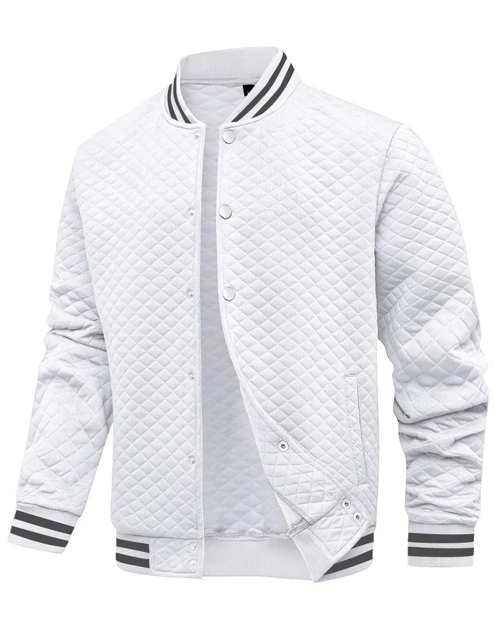 Wizoat Men's Lightweight Varsity Waffle Jacket