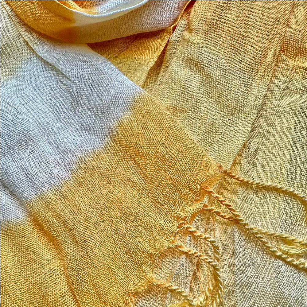 2pcs Sunshine Boho Scarf,Sunny Yellow Floral Pattern Printed Scarf - cas7m