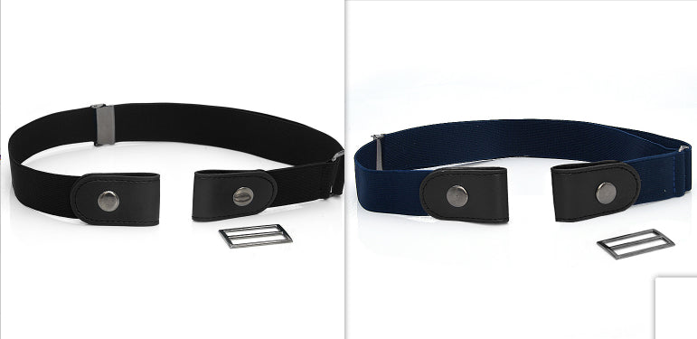 New Slim Elastic Invisible Belt Simple Lazy Belt Fat Elastic Leather - cas7m