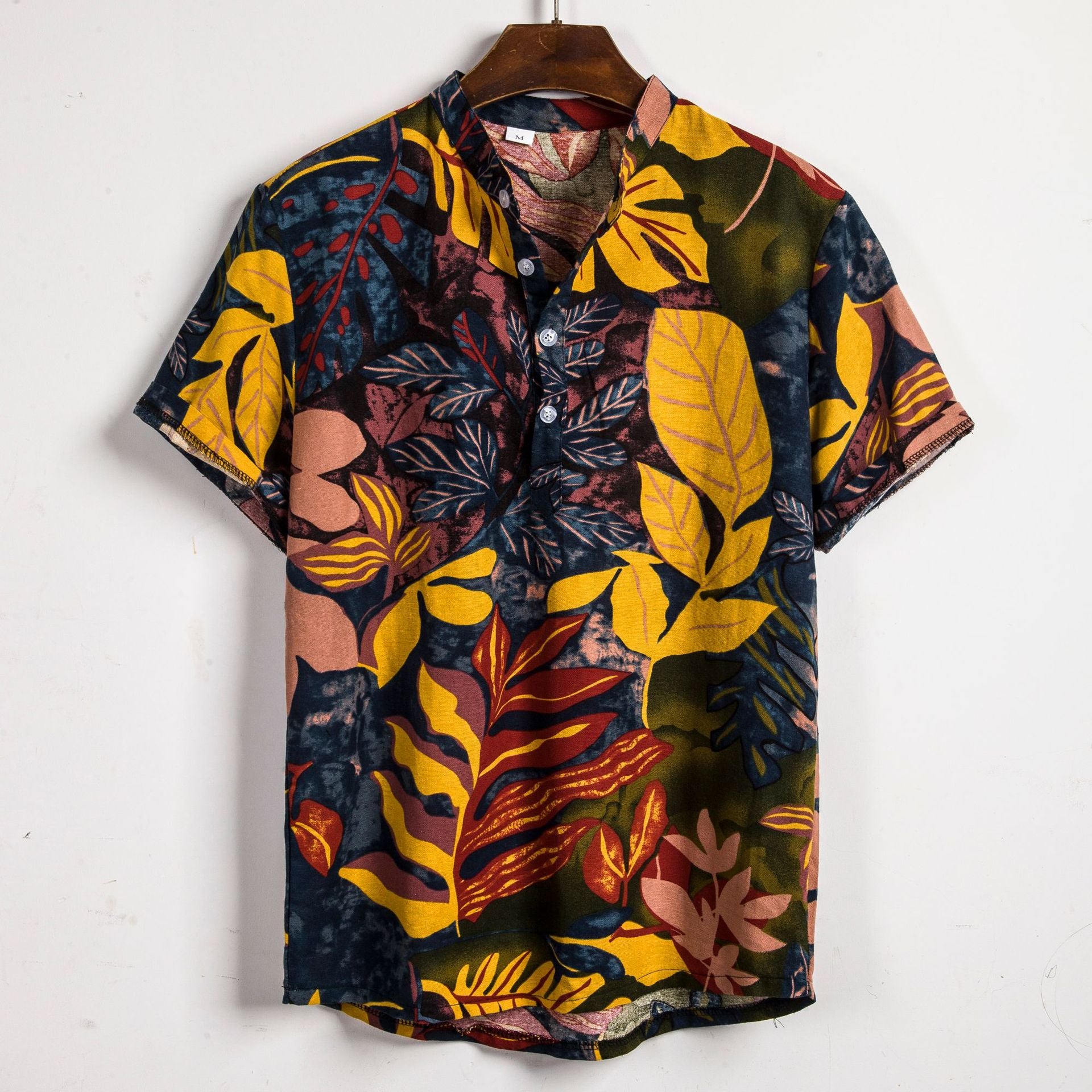 New Short-sleeved Linen Shirt For Men - cas7m