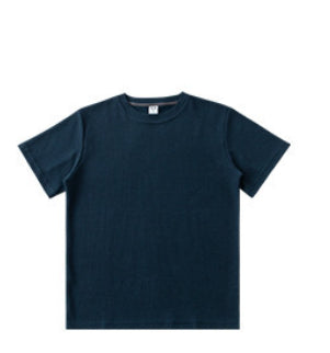Knitted Short-sleeved T-shirt Men's All-match Loose Solid Color - cas7m