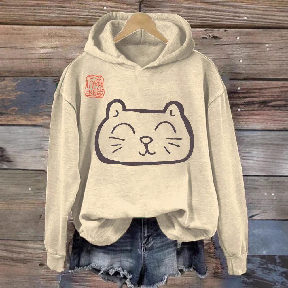 3D Digital-printed Sweatshirt For Women Loose-fitting Casual Pullover - cas7m