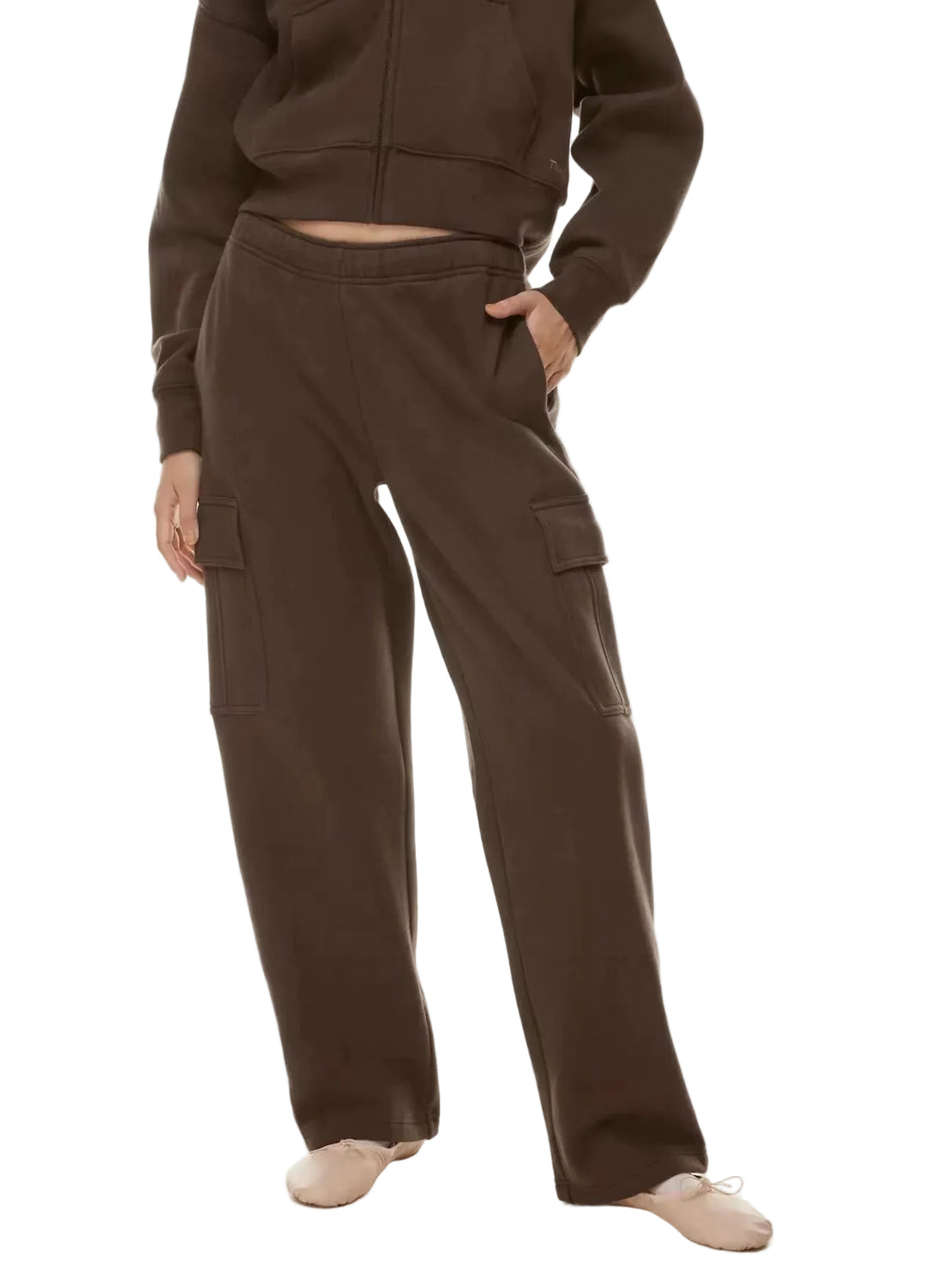 Elastic-waist High Waist Wide-leg Ankle-length Pants - cas7m