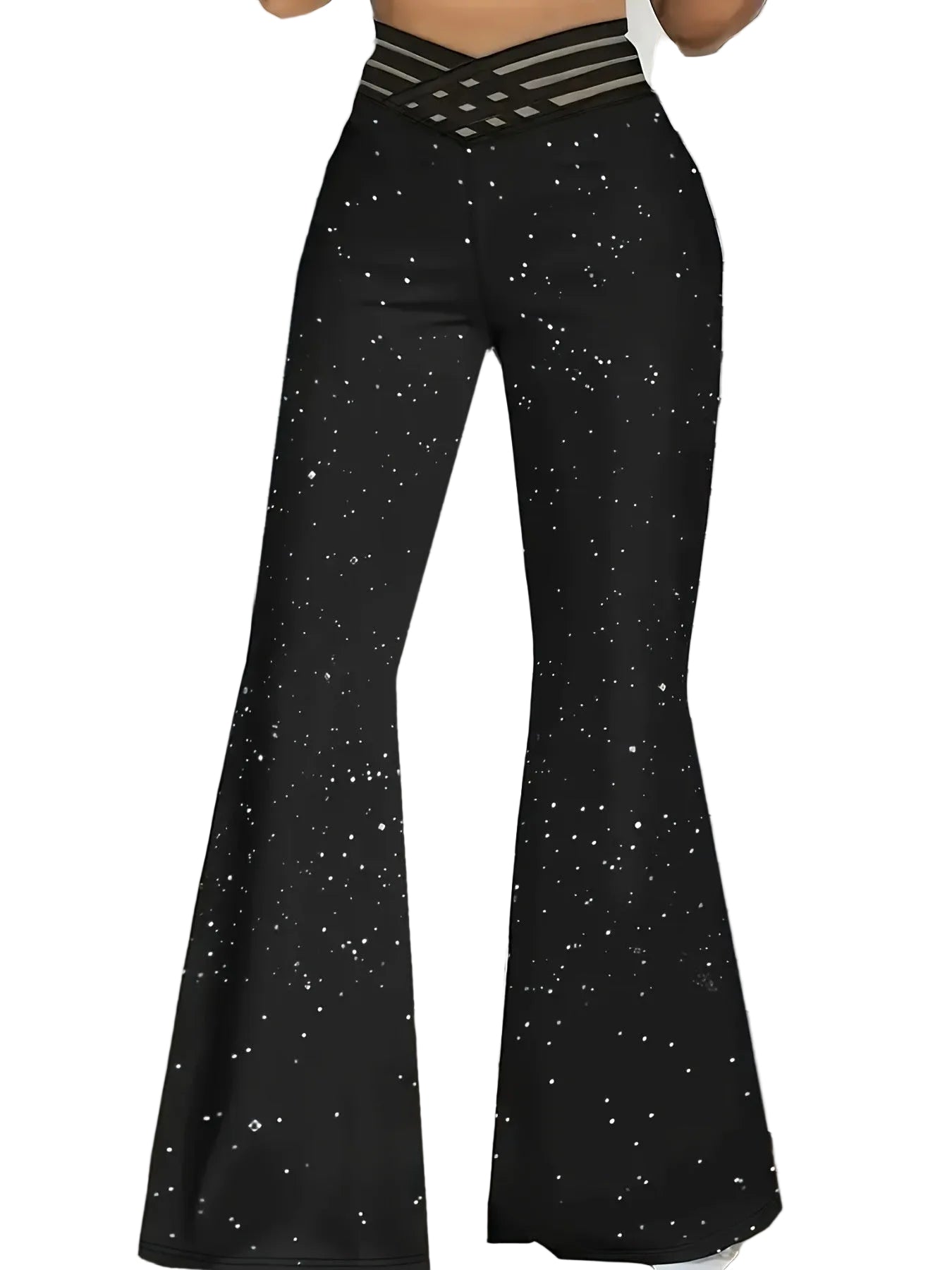 Hollow-out Belt Trousers Micro-flared - cas7m