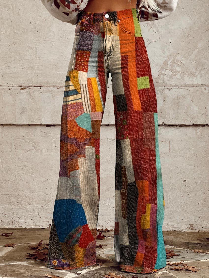 Women's Flared Thin Casual Pants - cas7m