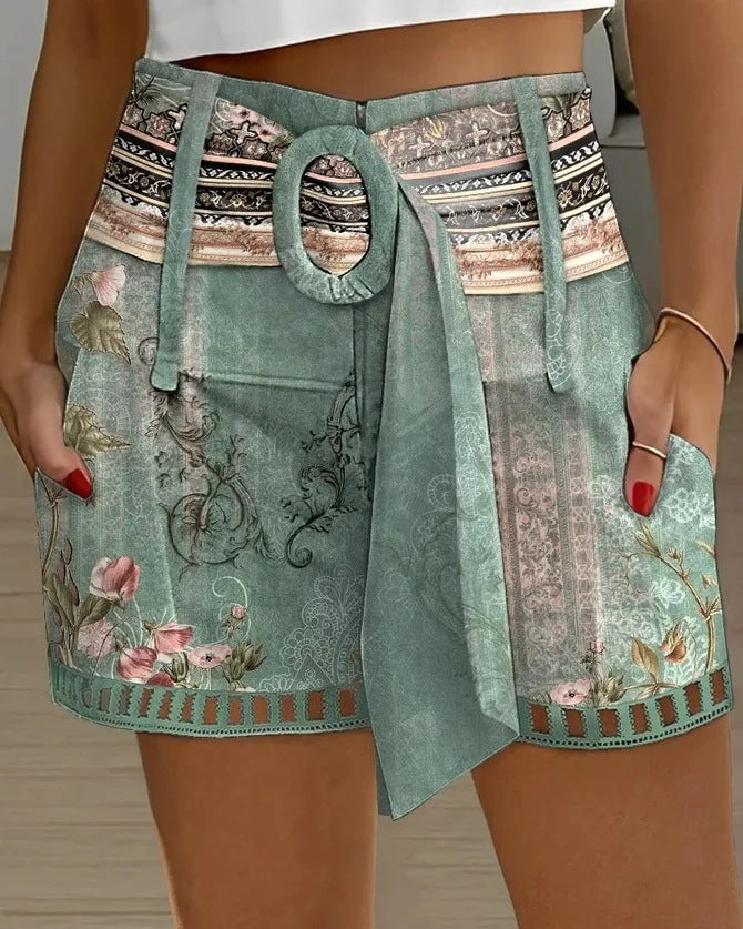 Summer New Lace Stitching Casual Shorts - cas7m