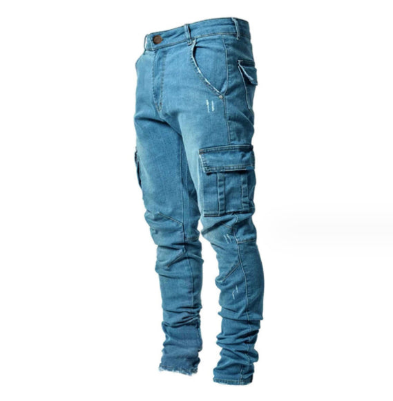 New Skinny Jeans With Side Pockets And Feet For Men - cas7m