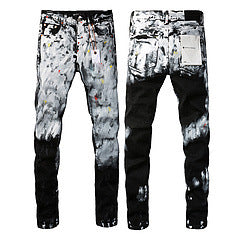 New Black Slim Stretch Men's Skinny Jeans - cas7m