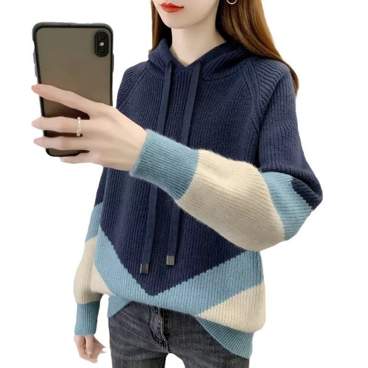 Stylish  Western-style Knitted Hoodie For Women - cas7m