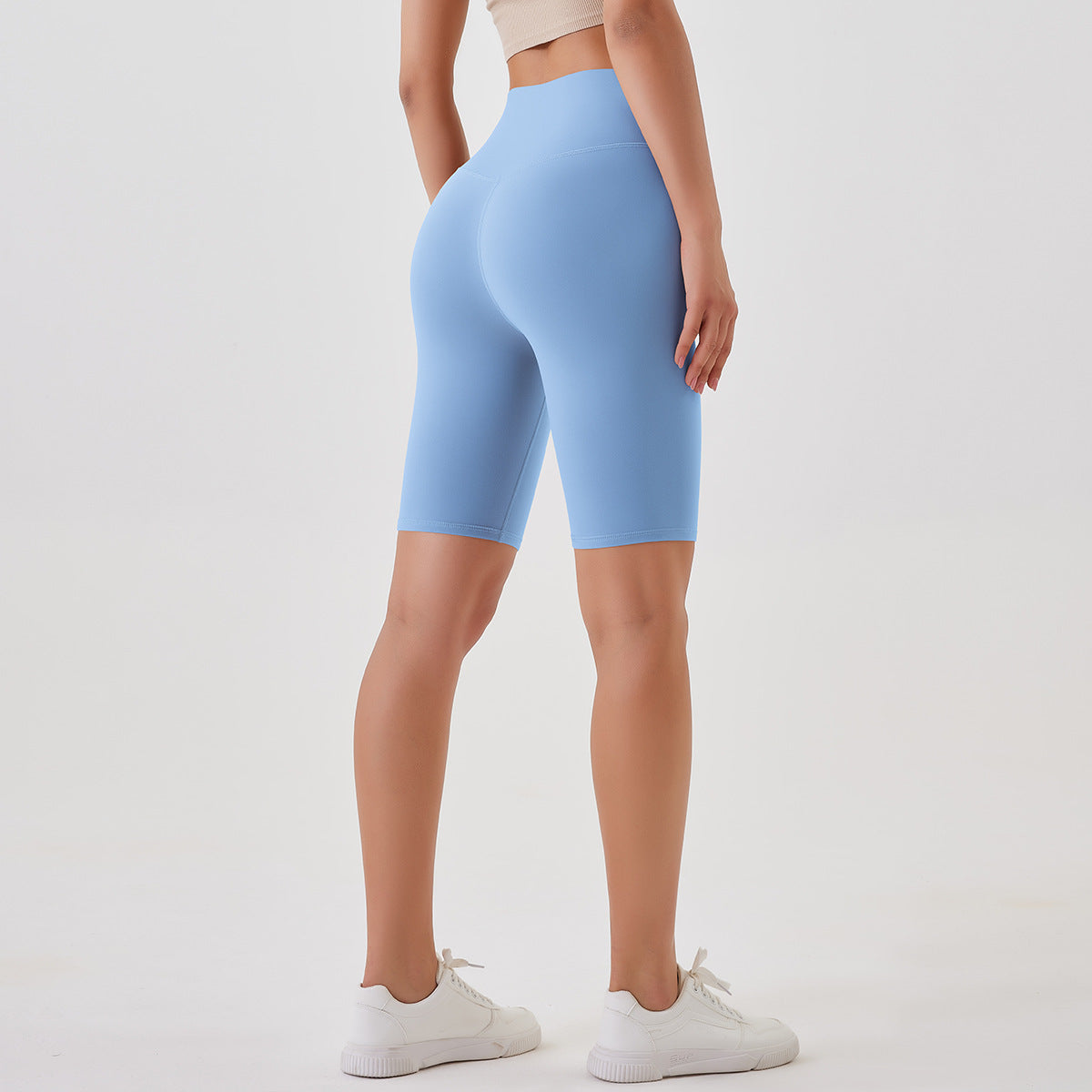 Breathable Double-sided Brushed Yoga Shorts - cas7m