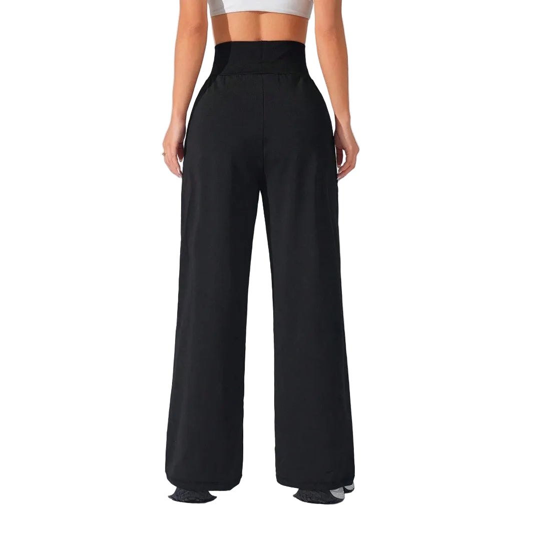Ladies' Slimming High-Waisted Straight Pants - cas7m