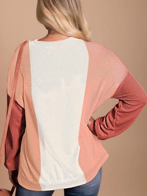 Vibrant Blocks Long Sleeve Top
