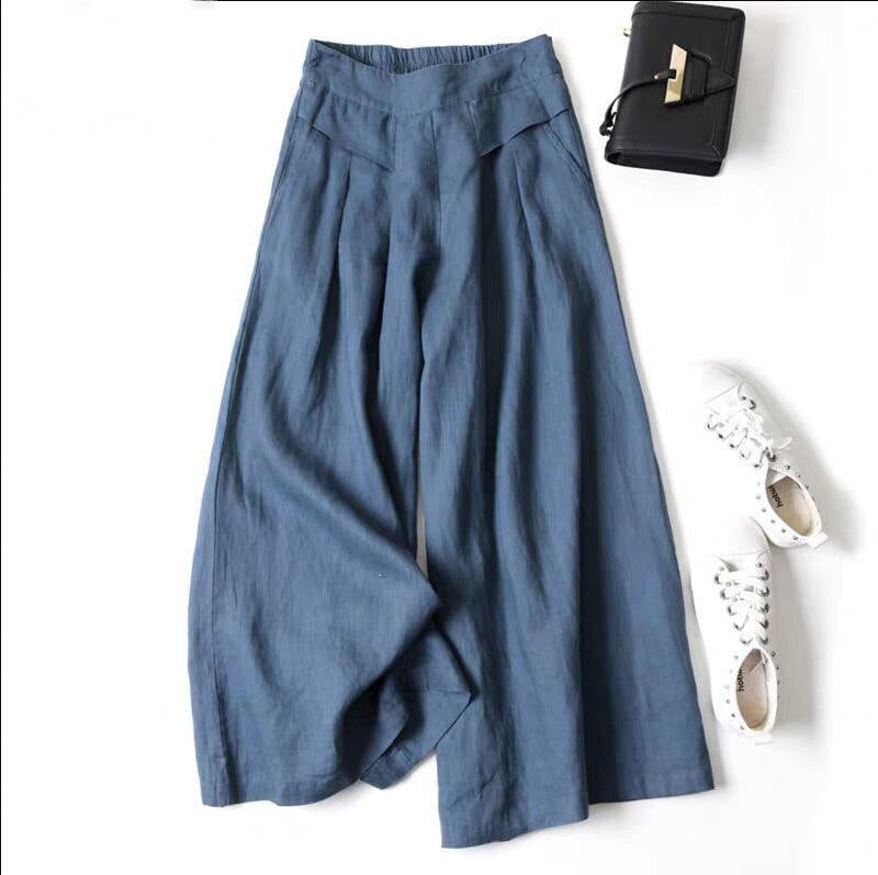 Women's High Waist Thin Slim Ninth Pants - cas7m