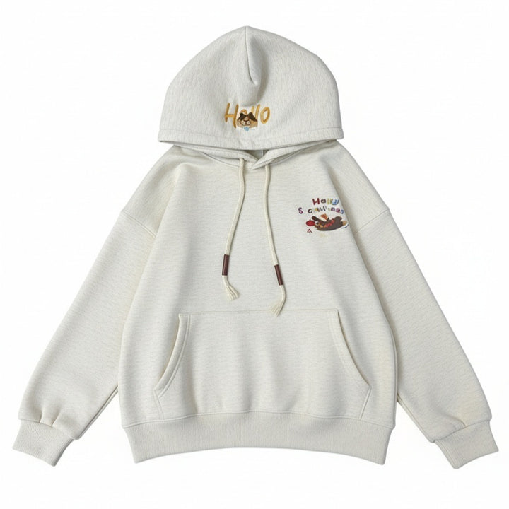 Cute Dachshund Embroidered Hoodie For Women - cas7m
