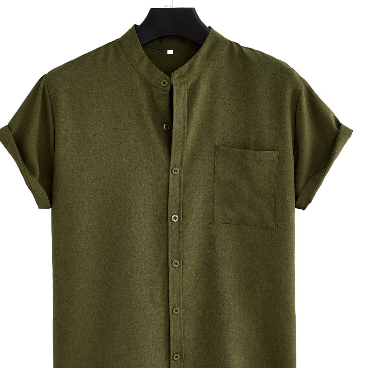 Men's Solid Color Casual Shirt With Pocket - cas7m
