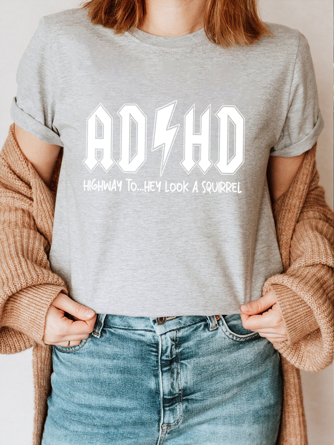 Letter Pattern Printed Women's Cotton T-shirt Short Sleeve - cas7m