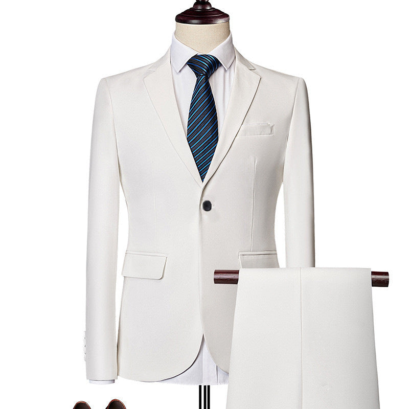 Suit Set Three-piece Set Slim-fit Korean Formal Wear - cas7m
