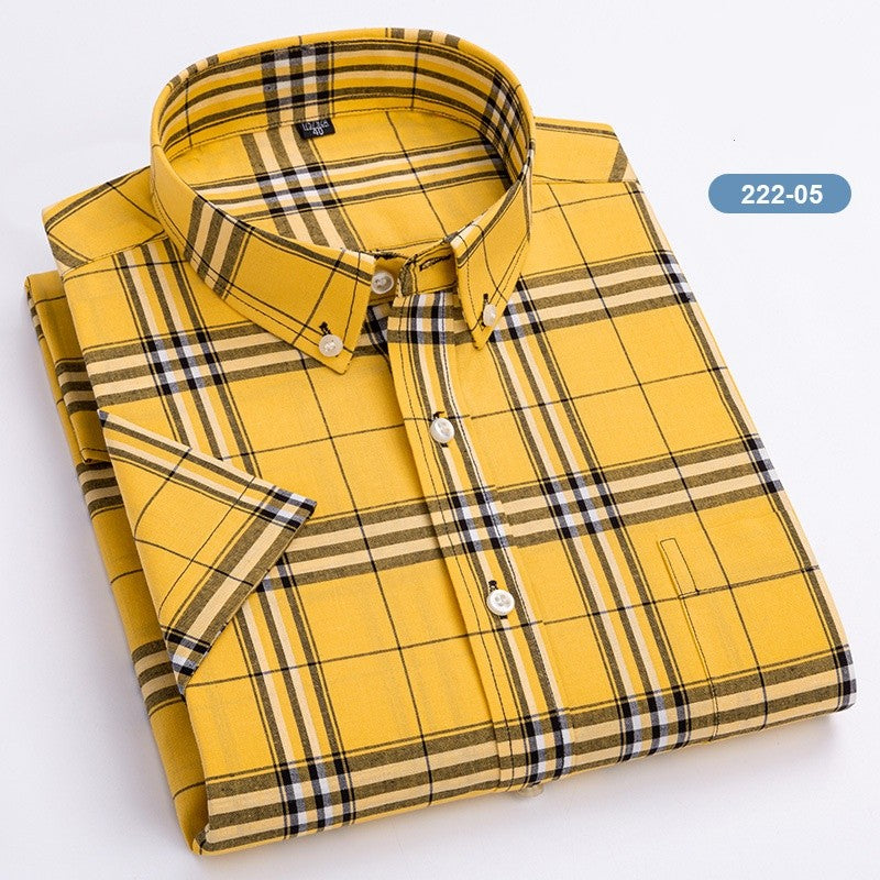 Summer Fashion Casual Men's Shirt Plaid - cas7m