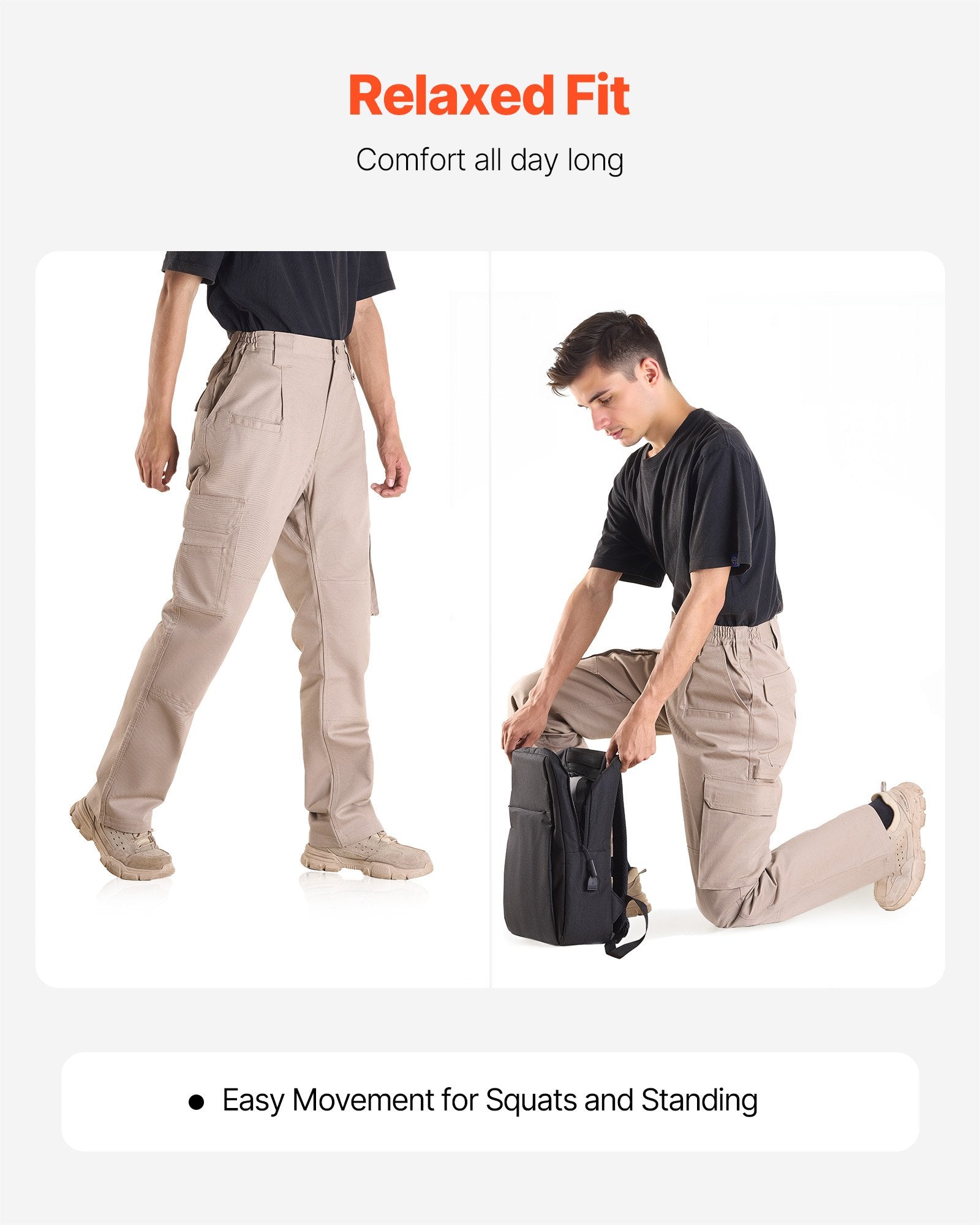 Premium Men's Breathable FR Cargo Pants with Utility Pockets - cas7m