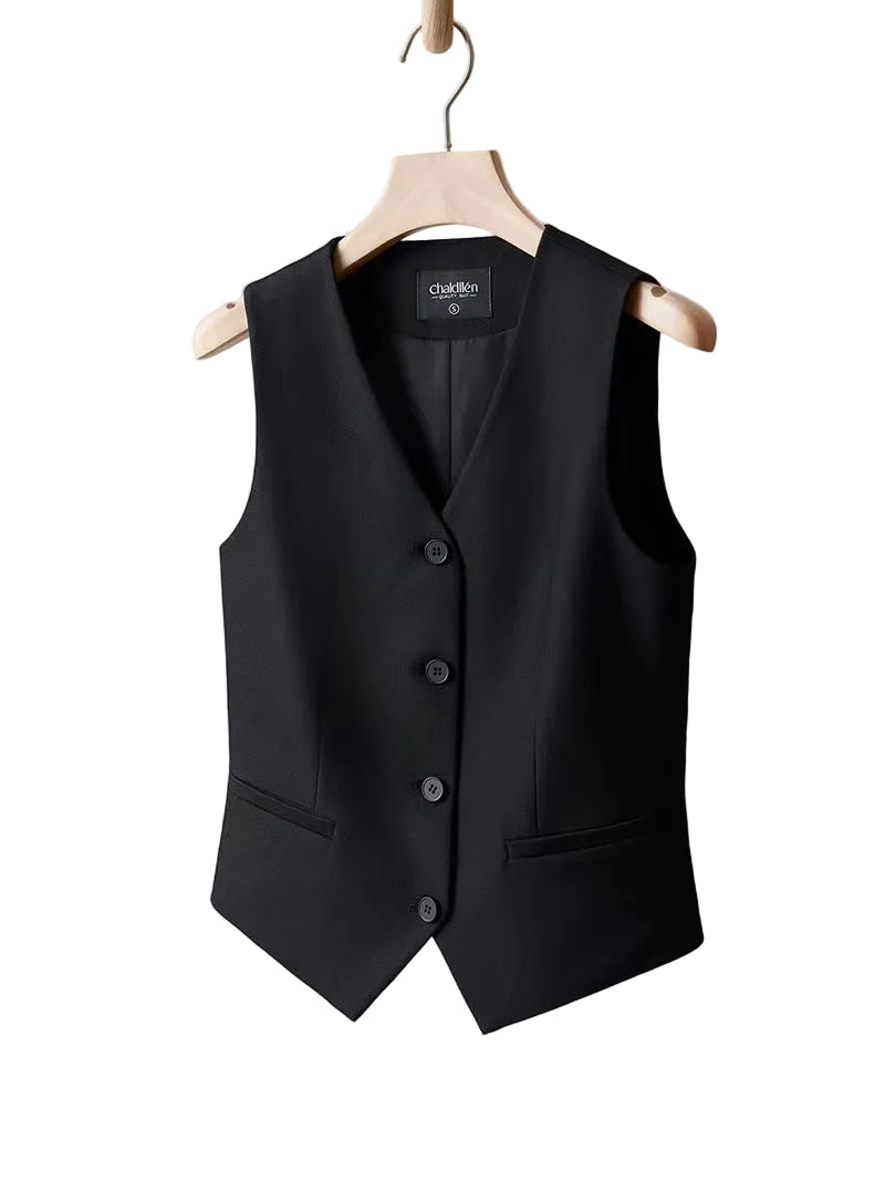 Fashionable Suit Vest Women's Top - cas7m