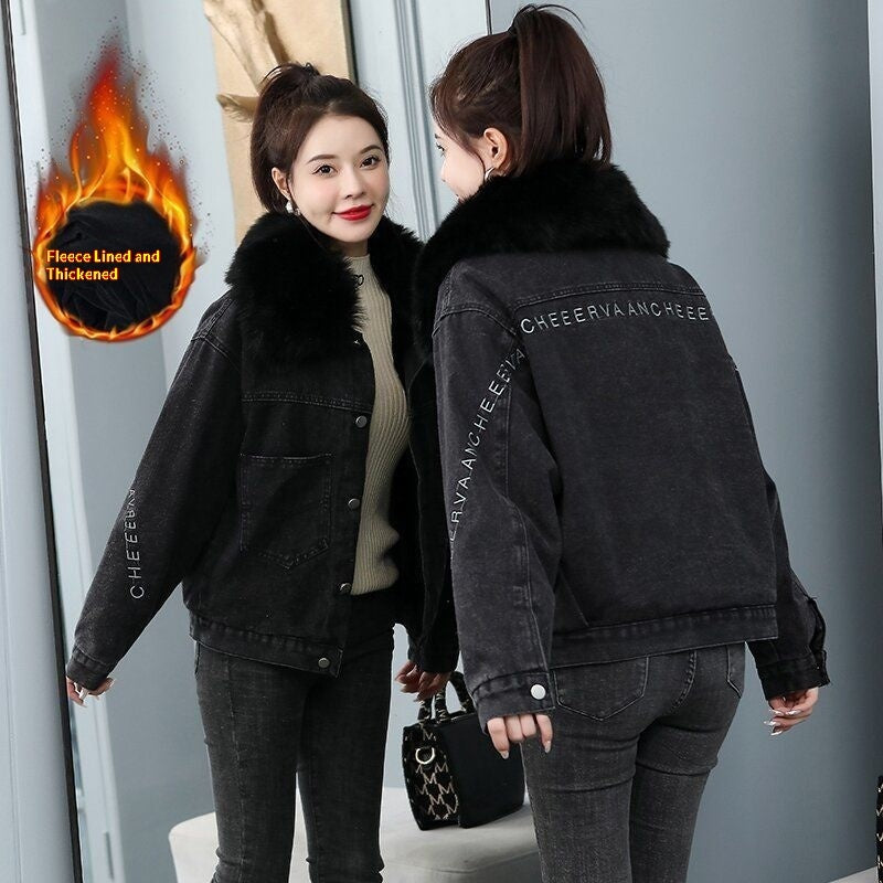 Thickened Denim Jacket For Women - cas7m