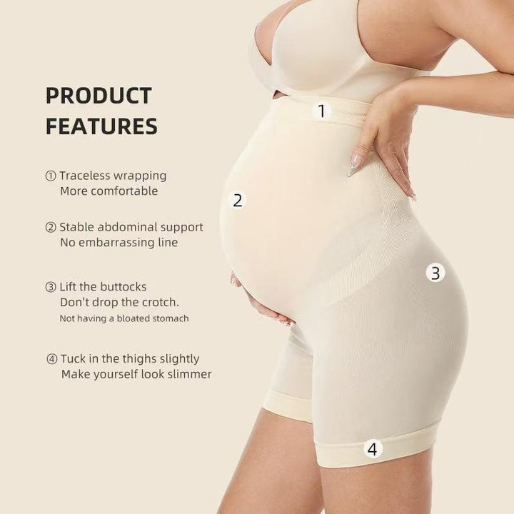 High Waist Belly Support Abdominal Pants Postpartum Body Shaping Bottoming Safety Pants - cas7m