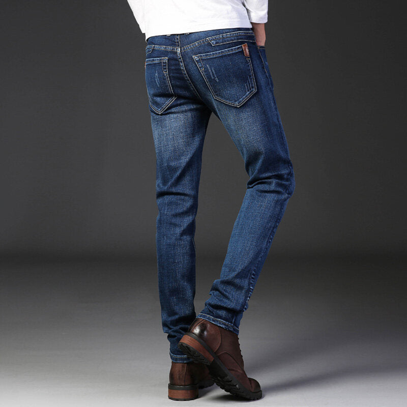 Straight Stretch Slim Fit Casual Men's Trousers - cas7m