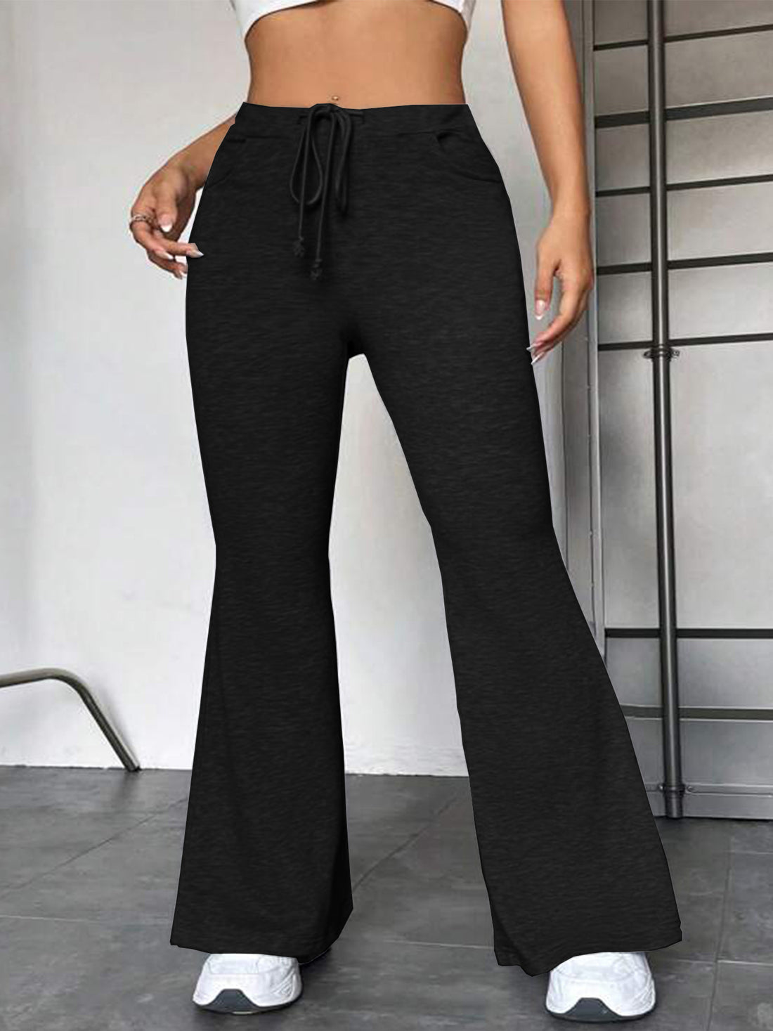 European And American Stitching Yoga Exercise Pants Outdoor Casual Flared Pants - cas7m