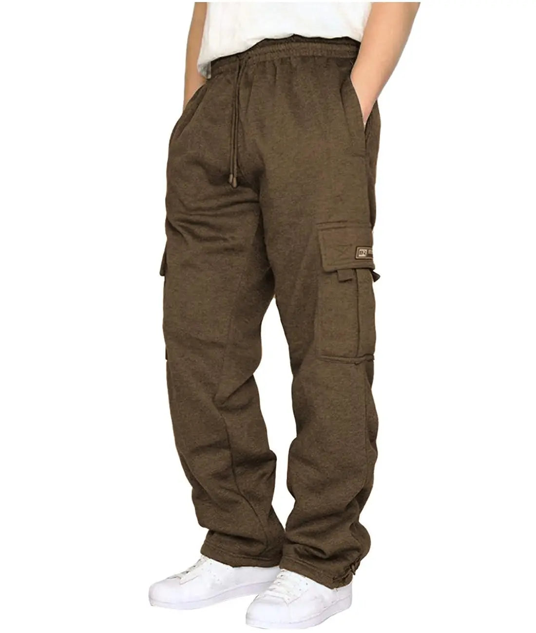CEHT Men's Premium Polyester-Cotton Blend Cargo Joggers