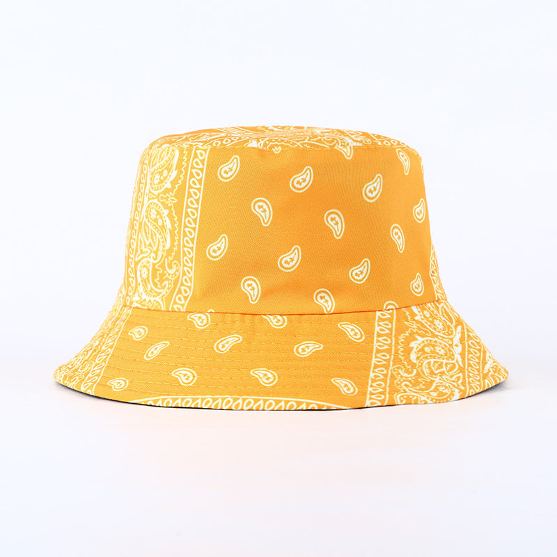 Unisex Cotton Polyester Grid Print Wide Brim Bucket Hat - cas7m