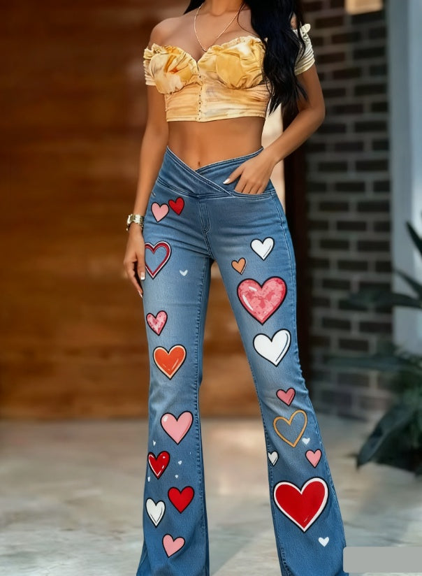 Slim-fit Flared Casual Jeans - cas7m