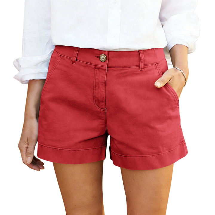 Women's High-Waisted Casual Bermuda Shorts - cas7m