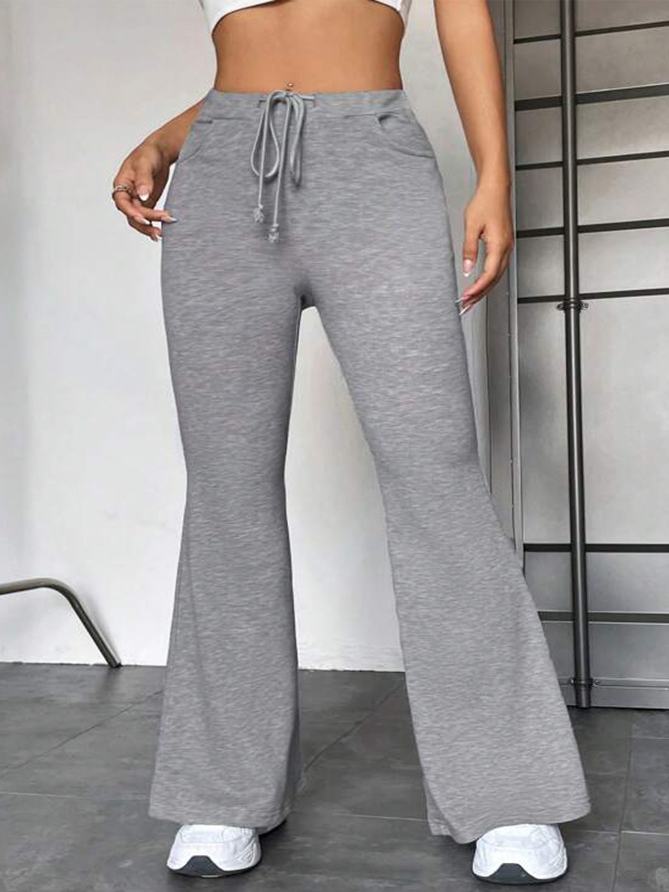European And American Stitching Yoga Exercise Pants Outdoor Casual Flared Pants - cas7m