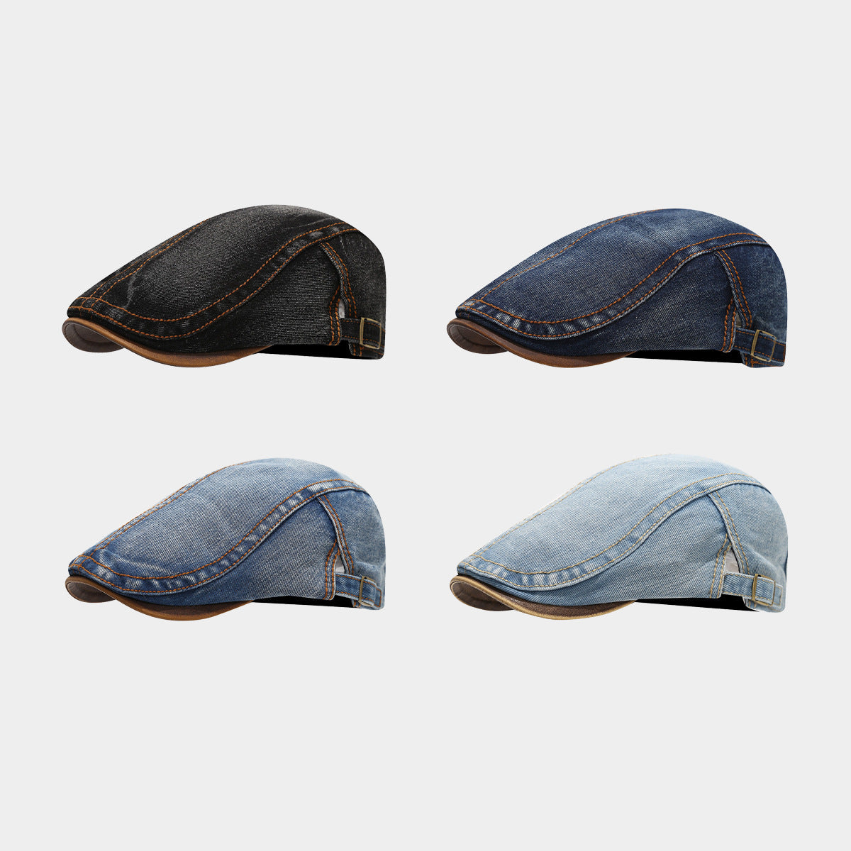 Washed Denim Hat Korean Fashion Women's Fashion Beret - cas7m