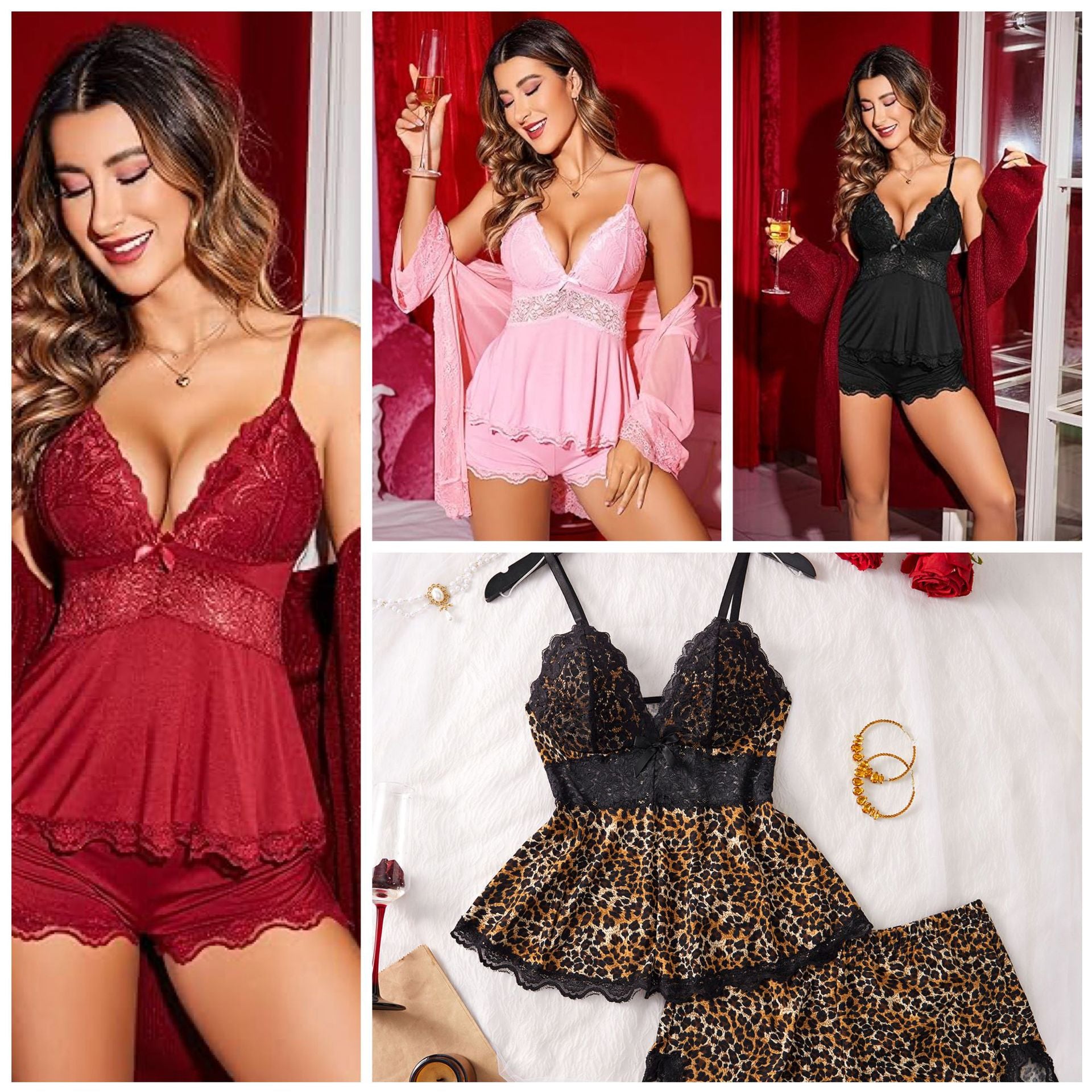 Solid Color Casual Pajamas Sets Women's Modal Suit - cas7m