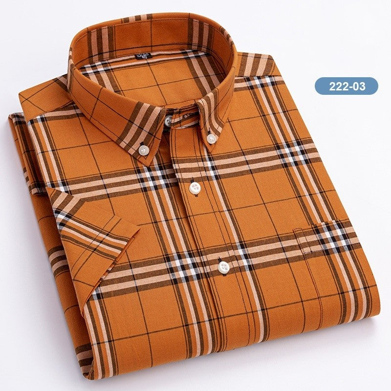 Summer Fashion Casual Men's Shirt Plaid - cas7m