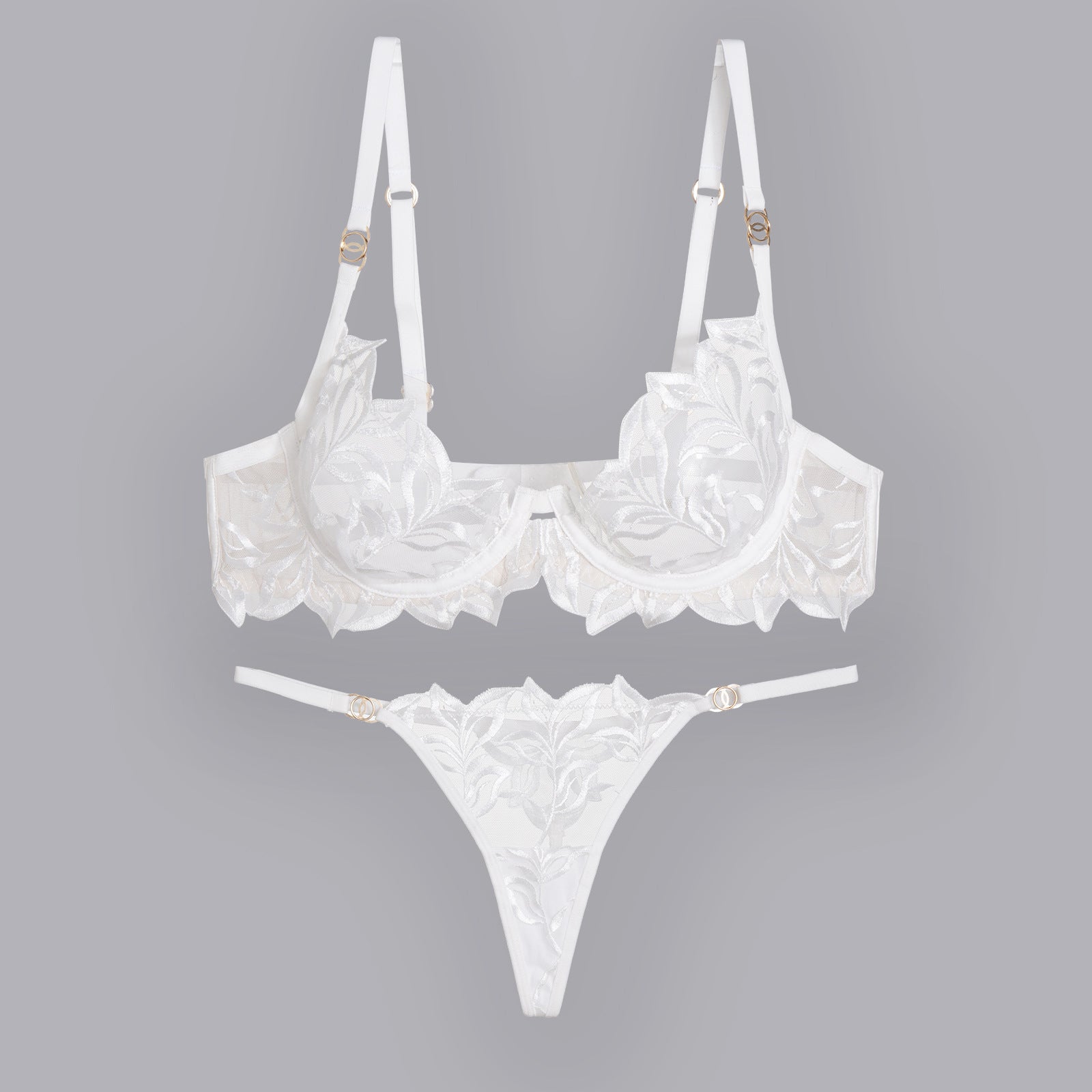 Ultra-Thin Nylon Bra Set - Breathable, Sexy & Comfortable Fit - cas7m