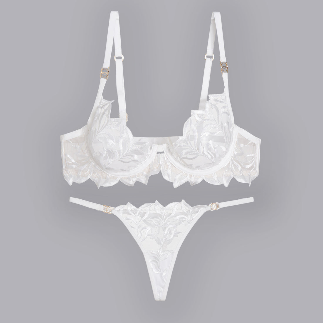Ultra-Thin Nylon Bra Set - Breathable, Sexy & Comfortable Fit - cas7m