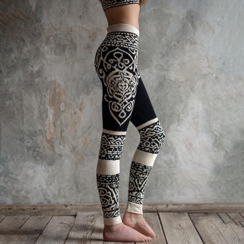 Womens 3D Digital-Print Sports Yoga Pants - cas7m