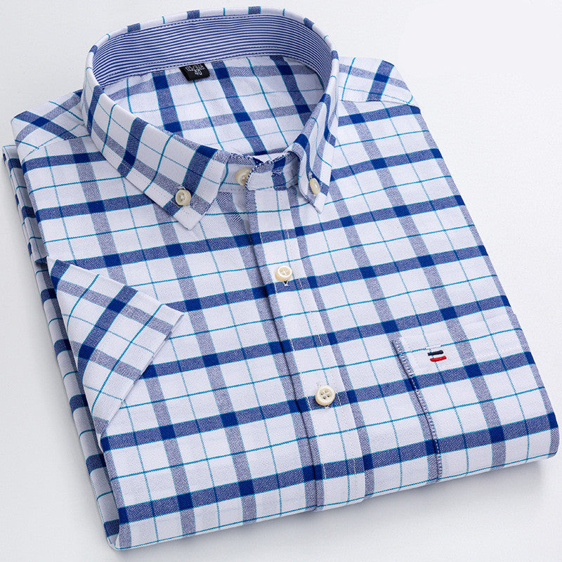 Summer New Short-Sleeved Shirt Men - cas7m